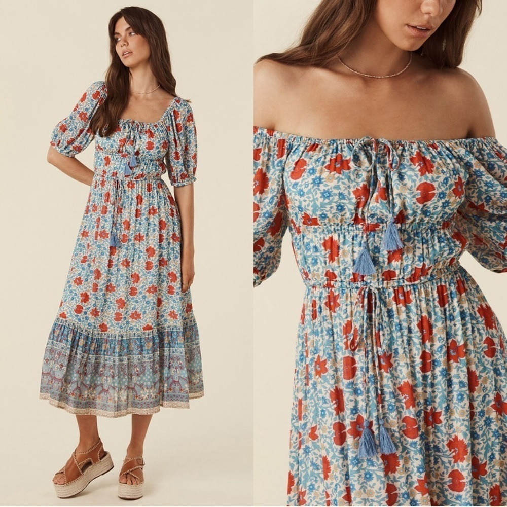 New SPELL Village Soiree Dress in Sky​​​​​